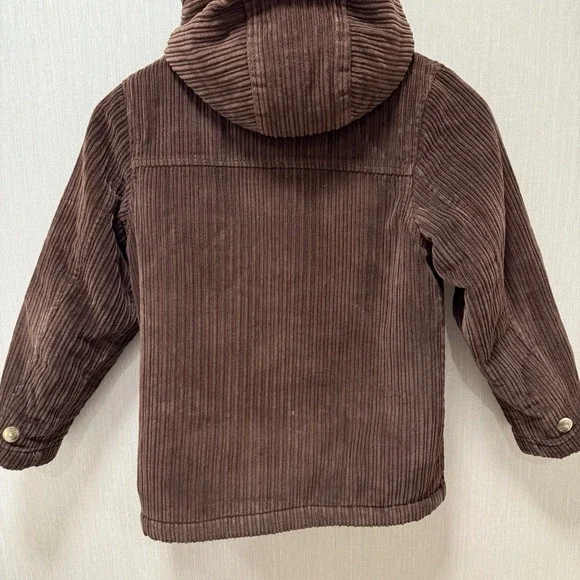 Hanna Andersson Brown Corduroy Toggle Close Coat 130 Sz 8 Kids - Picture 6 of 9